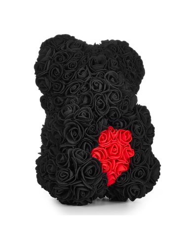 Oso de Rosas Artificiales H25cm con Envase...