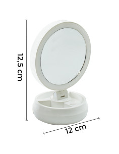 Espejo Cosmético Retroiluminado con LED de Doble Cara y... 2