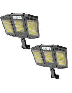 2 Proyectores Solares 384 LED con Sensor de Movimiento y...