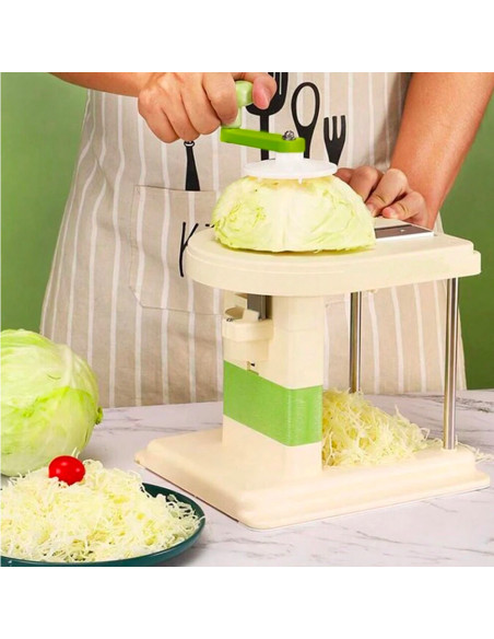 Triturador Rotativo Multifunción de Col Rallador de Verduras Manual de Acero