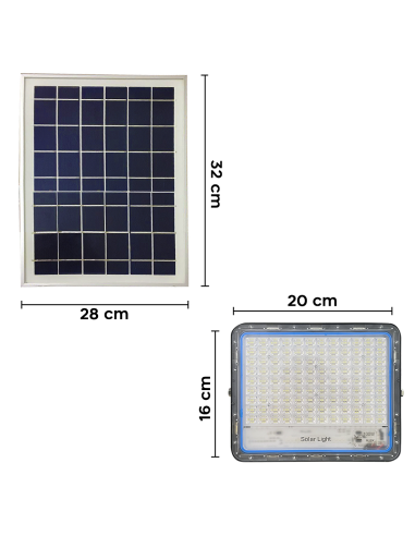 Foco LED Panel Solar Recargable 100W 101138...