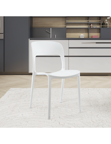 Set 2 Sillas STYLE polipropileno diseño moderno apilables Hogar Bar Restaurante