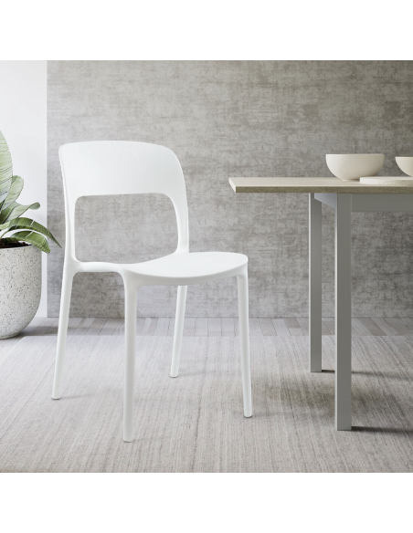 Set 2 Sillas STYLE polipropileno diseño moderno apilables Hogar Bar Restaurante