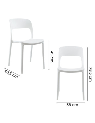 Set 2 Sillas STYLE polipropileno diseño moderno...