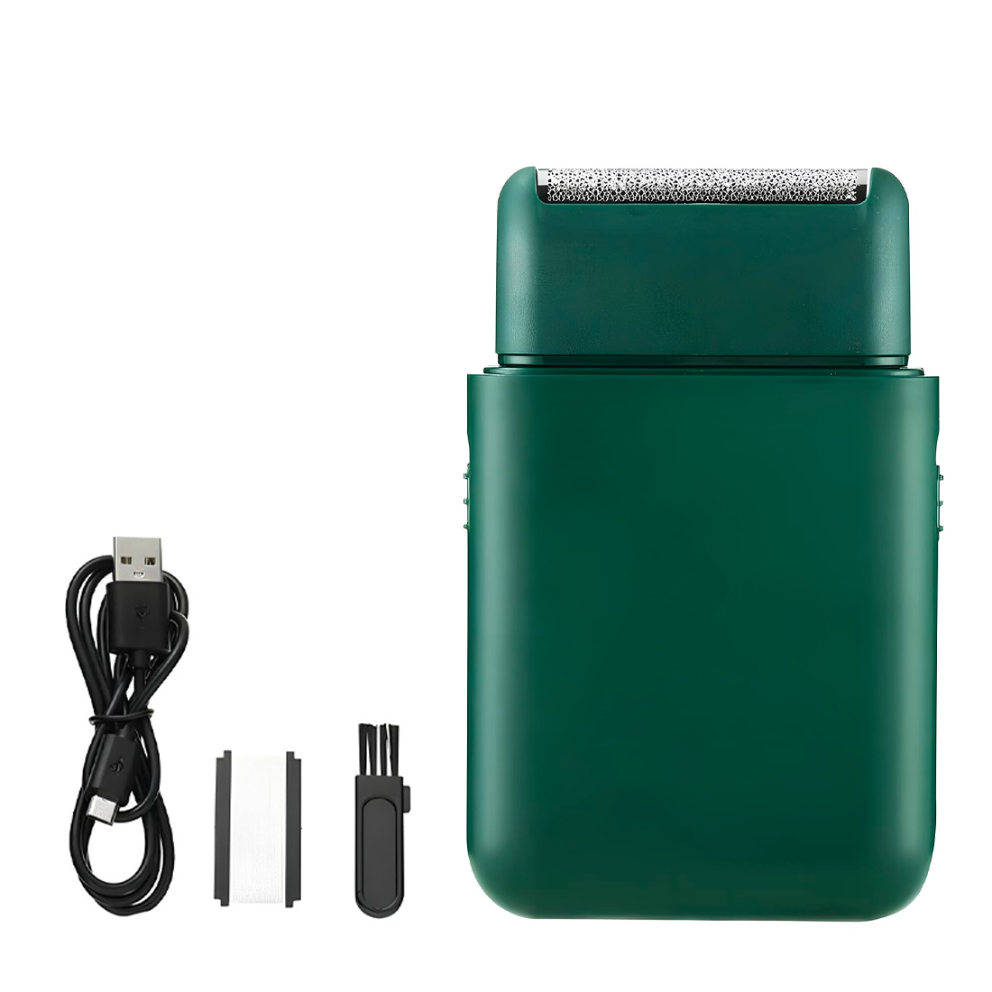Maquinilla de Barba y Patillas Recargable USB y Portátil con Cabezal de Repuesto