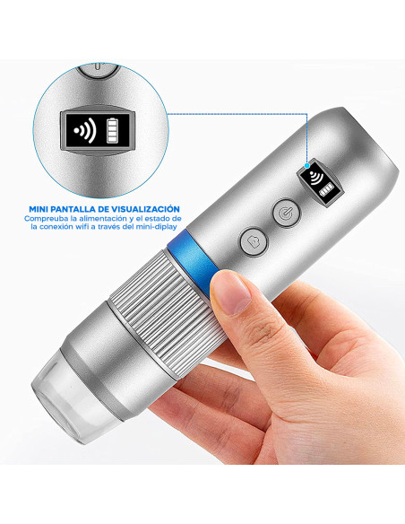 Microscopio electrónico digital Wi-Fi Q-XW06 50x 1000x Ampliación portátil
