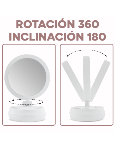 Espejo Cosmético Retroiluminado con LED de...