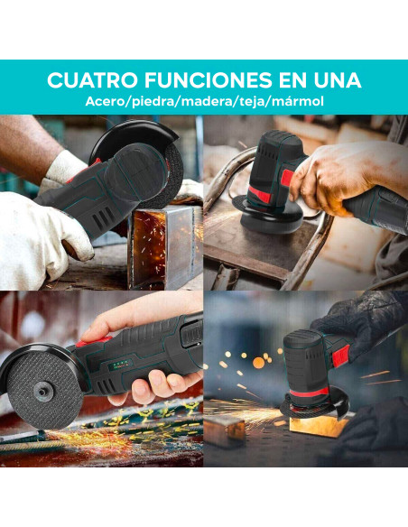 Mini Amoladora Inalámbrica Flex con Doble Batería 12V 76MM 19500RPM y Maletín