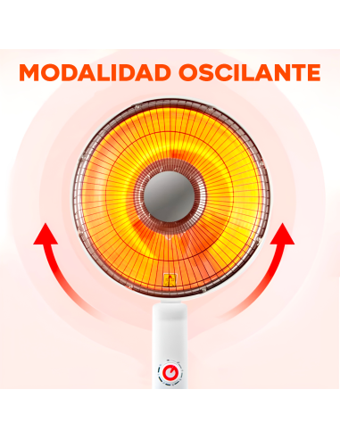 Estufa Eléctrica Parábola 49cm Fibra de Carbono...