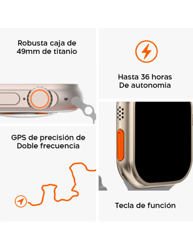 Smartwatch S9 Ultra 49mm Correa de Silicona...