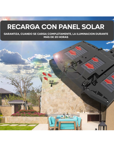 2 Proyectores Solares 384 LED con Sensor de...