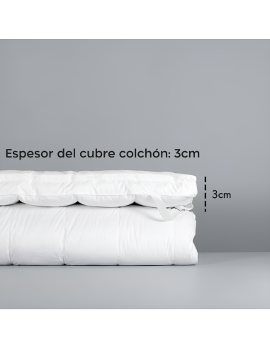 Cubre colchón cama 1 Plaza y Media 3 cm 130x200...