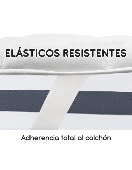 Cubre Colchón Individual 3 cm 90x200 en Microfibra con Elásticos en las esquinas