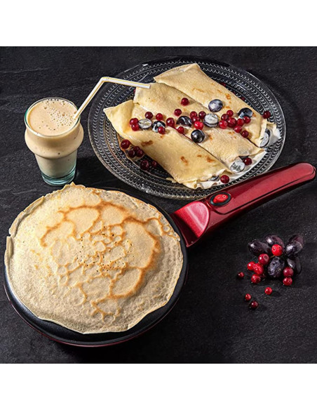 Sartén para crepes y pancake Crepera Eléctrica Recubrimiento Antiadherente 600W
