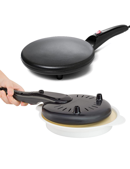 Sartén para crepes y pancake Crepera Eléctrica Recubrimiento Antiadherente 600W