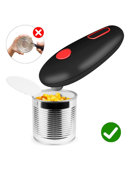 Abrelatas Eléctrico Universal con Inicio Automático y Rotación 360° a Batería