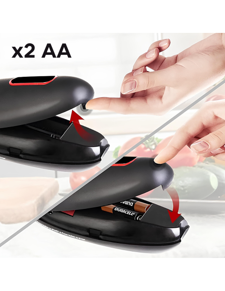 Abrelatas Eléctrico Universal con Inicio Automático y Rotación 360° a Batería