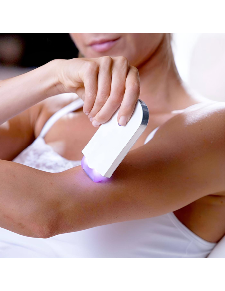 Depilación Facial y Corporal Portátil Recargable USB con Luz y 2 Cabezales