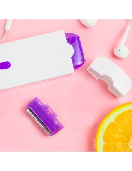 Depilación Facial y Corporal Portátil Recargable USB con Luz y 2 Cabezales