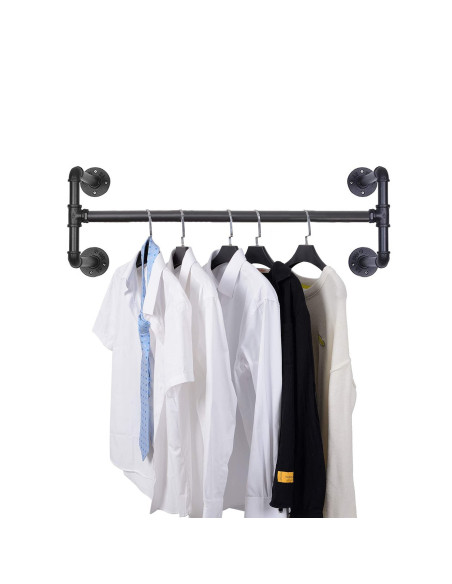 Barra multiusos para colgar en la pared de estilo industrial - ahorra espacio