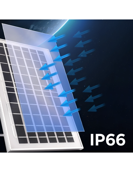 Lámpara Plafoniera 156 LED 200W 6000mAh IP66 con Panel Solar y Control Remoto