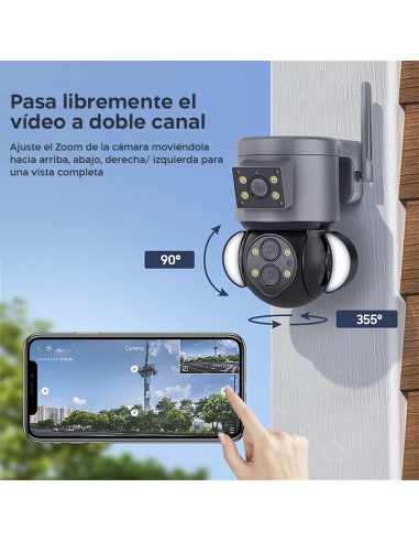 Cámara WiFi Zoom 10X para Exteriores en 4K HD...