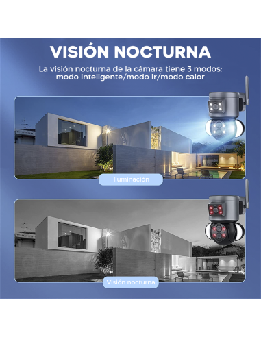 Cámara WiFi Zoom 10X para Exteriores en 4K HD...