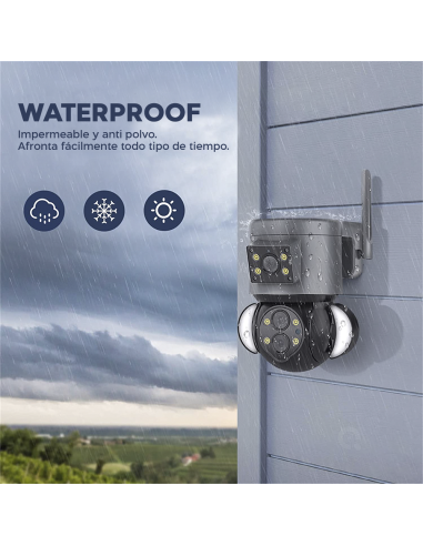 Cámara WiFi Zoom 10X para Exteriores en 4K HD...