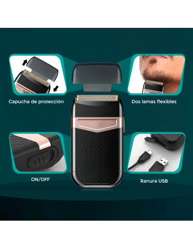 Maquinilla eléctrica recargable USB Portátil...