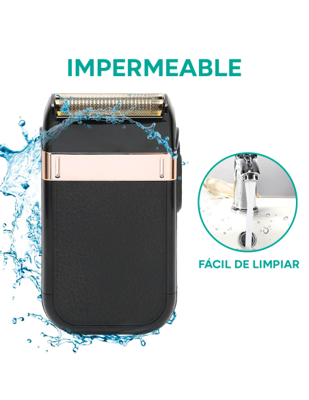 Maquinilla eléctrica recargable USB Portátil Impermeable Doble Cabezal Repuesto
