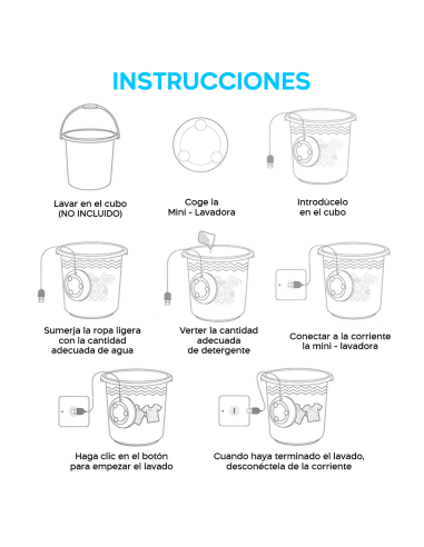 657850 Mini lavadora de viaje lavadora...