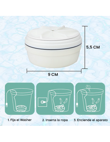 657850 Mini lavadora de viaje lavadora...