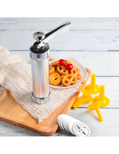 Máquina Prensa Galletas Manual Acero Kit 20...