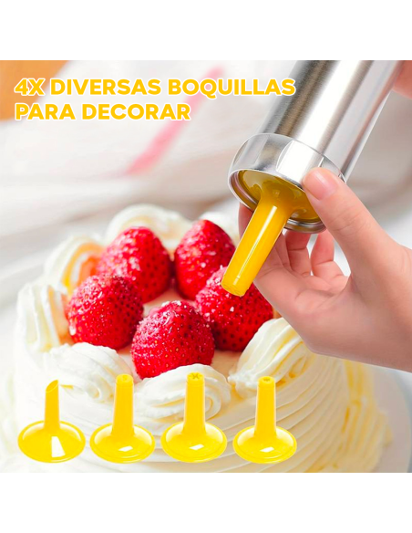 Máquina Prensa Galletas Manual Acero Kit 20 Moldes y 4 Boquillas para Glaseado