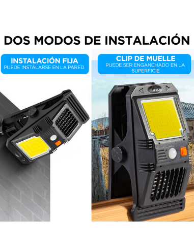 Lámpara LED Solar Sensor Repelente Insectos y...