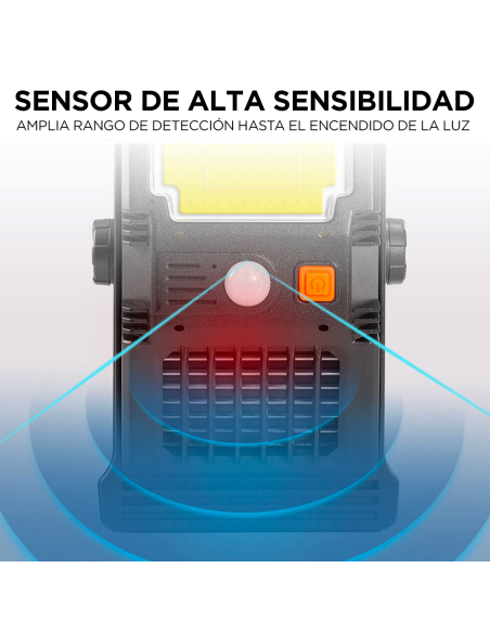 Lámpara LED Solar Sensor Repelente Insectos y Clip de Luz de Emergencia Multiuso