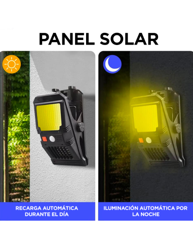 Lámpara LED Solar Sensor Repelente Insectos y...