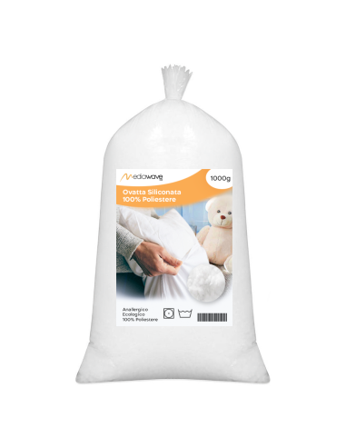 Algodón siliconado de poliéster 1 kg para relleno de peluches y cojines