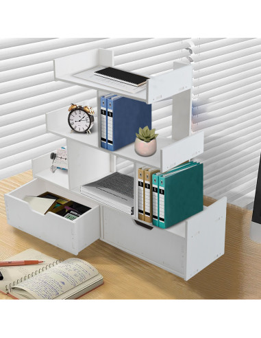 Organizador Mesa con Compartimentos Blanco...