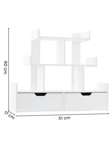 Organizador Mesa con Compartimentos Blanco...