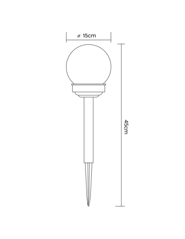Lámpara Esférica Recargable Solar de 15 cm para...