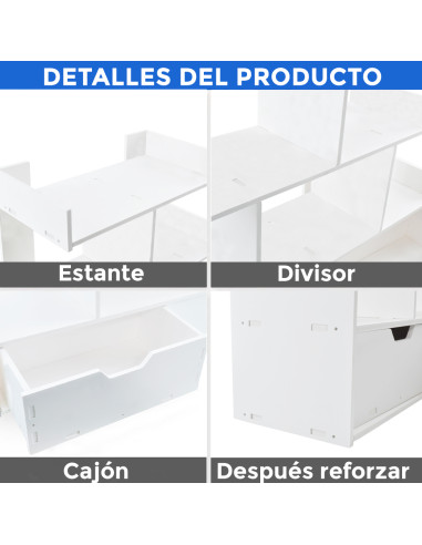 Organizador Mesa con Compartimentos Blanco...