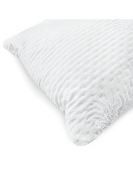 Almohada ortopédica cama en cojín acolchado antiácaros de plumas hipoalergénicas