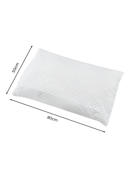 Almohada ortopédica cama en cojín acolchado antiácaros de plumas hipoalergénicas