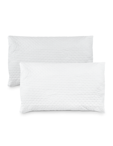 2 almohadas ortopédicas cama 2 piezas almohadas acolchadas pluma hipoalergénicas