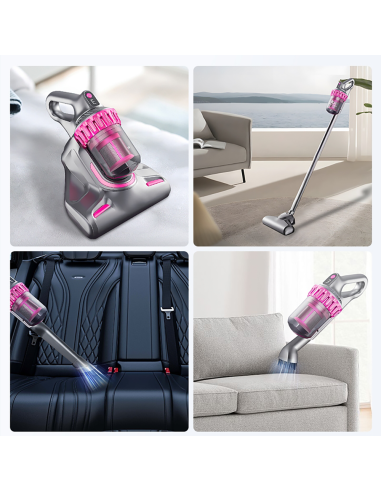 Aspiradora Inalámbrica 4 en 1 con Pantalla LCD...