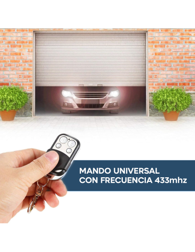 Control remoto universal 4 canales a 433 MHz...