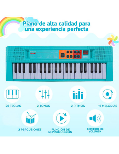 Piano electrónico para niños con Micrófono 26...