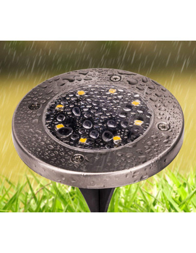 8 pz Foco luz de paso Carga Solar con 8 LED Luz...