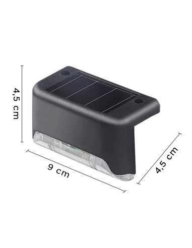 8 pz luz solar recargable para escalon o...